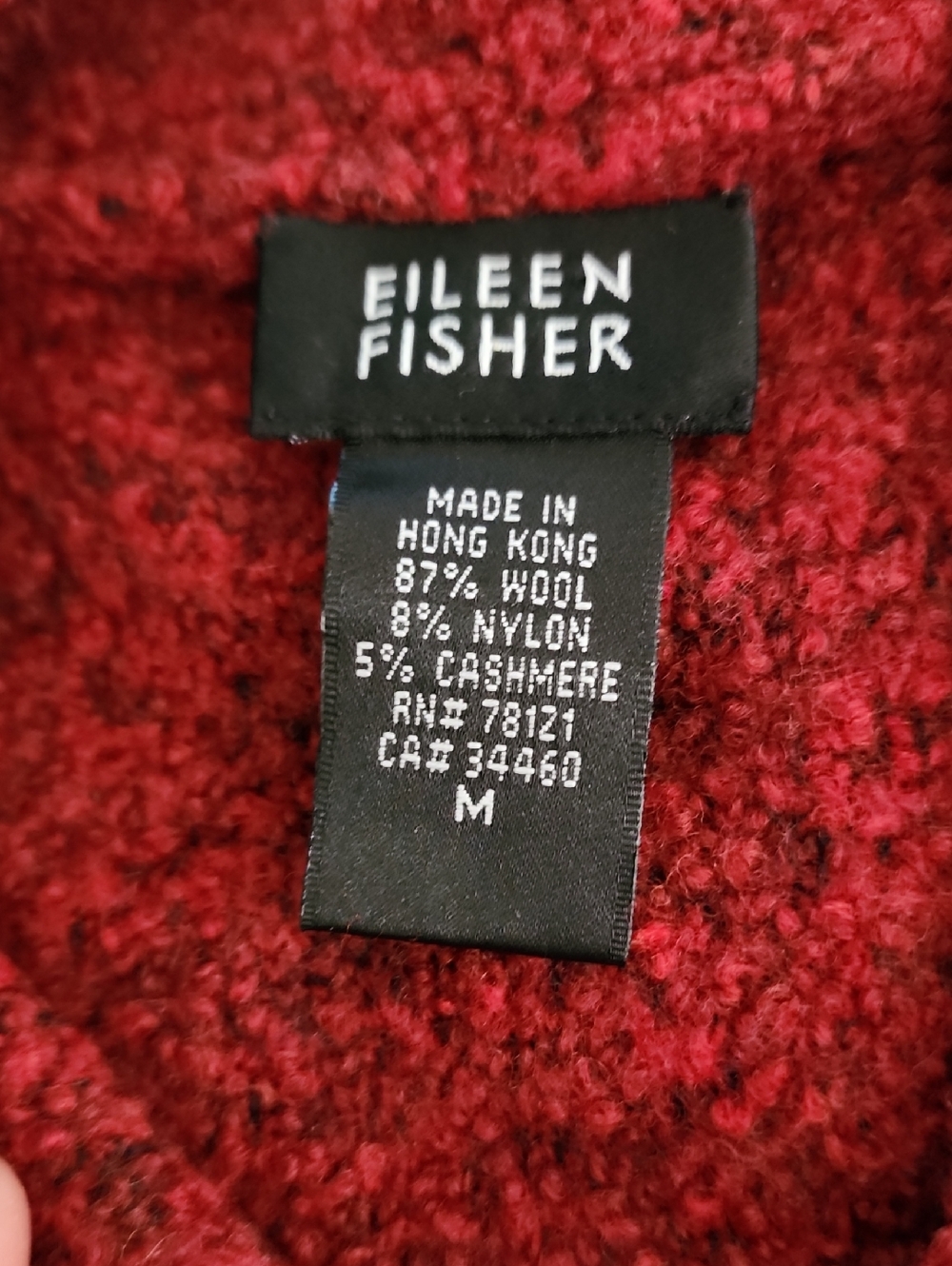 Eileen Fisher Wool-Cashmere Knit Cardigan Sweater Women's Medium - Picture 8 of 8